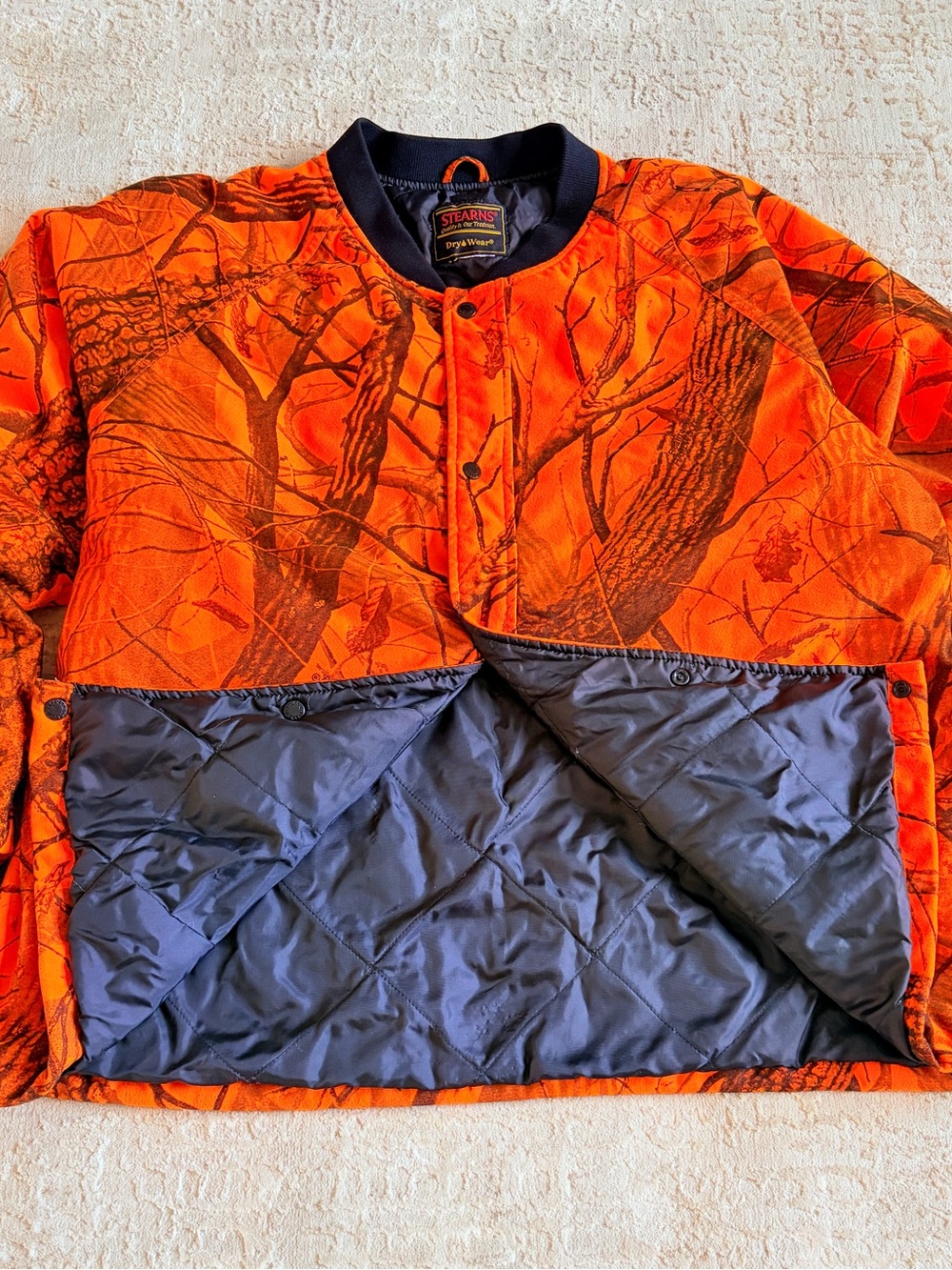 Stearns Dry‑Wear Blaze Orange Quilted Hunting Jacket - Picture 2 of 9
